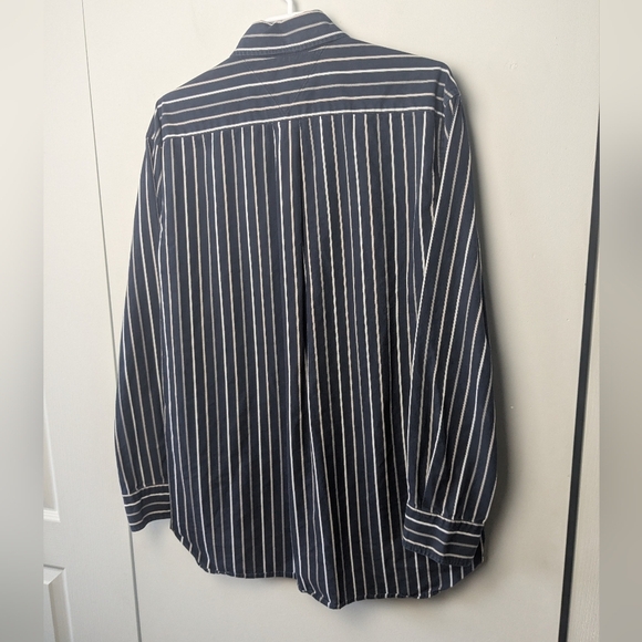 TOMMY HILFIGER Men Casual Buttons Down Shirt Men Long Sleeves Size L 100% Cotton - Picture 8 of 10